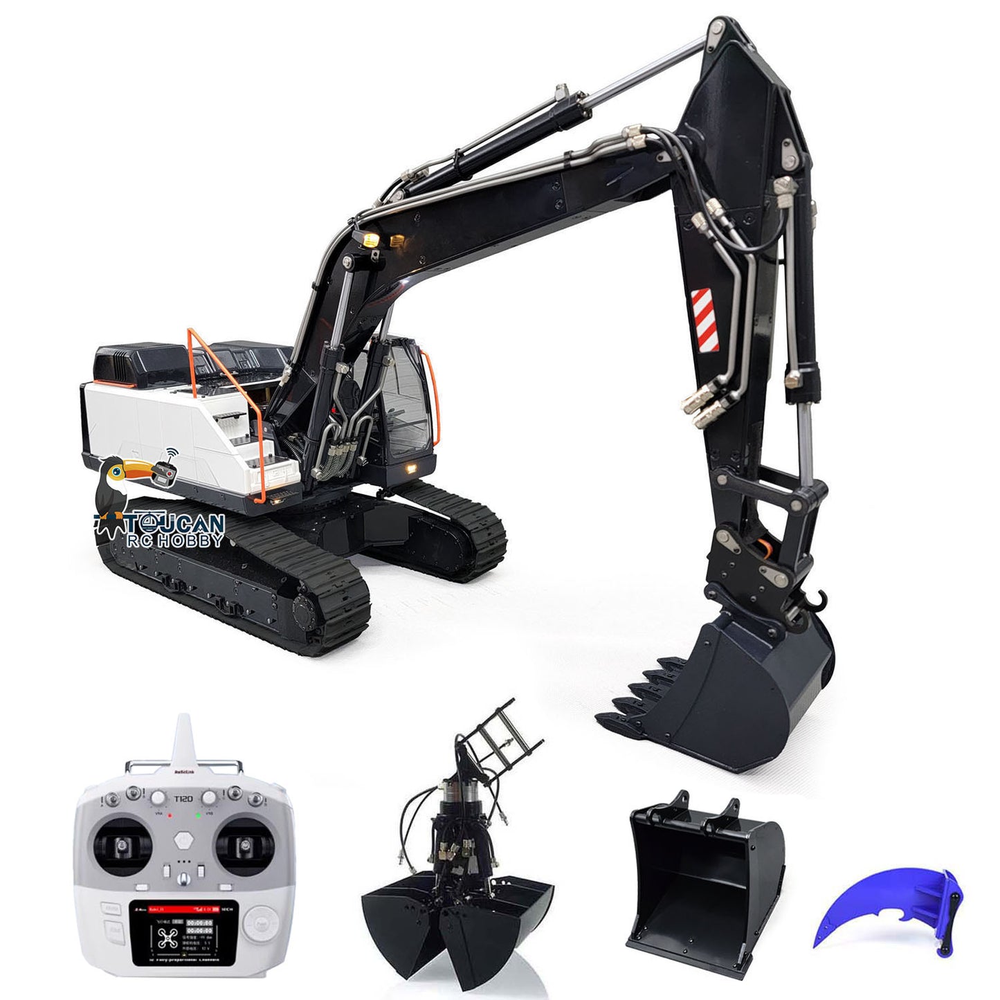 Excavatrice hydraulique RC 1:14 EC380 Pelle électrique sans fil sur chenilles