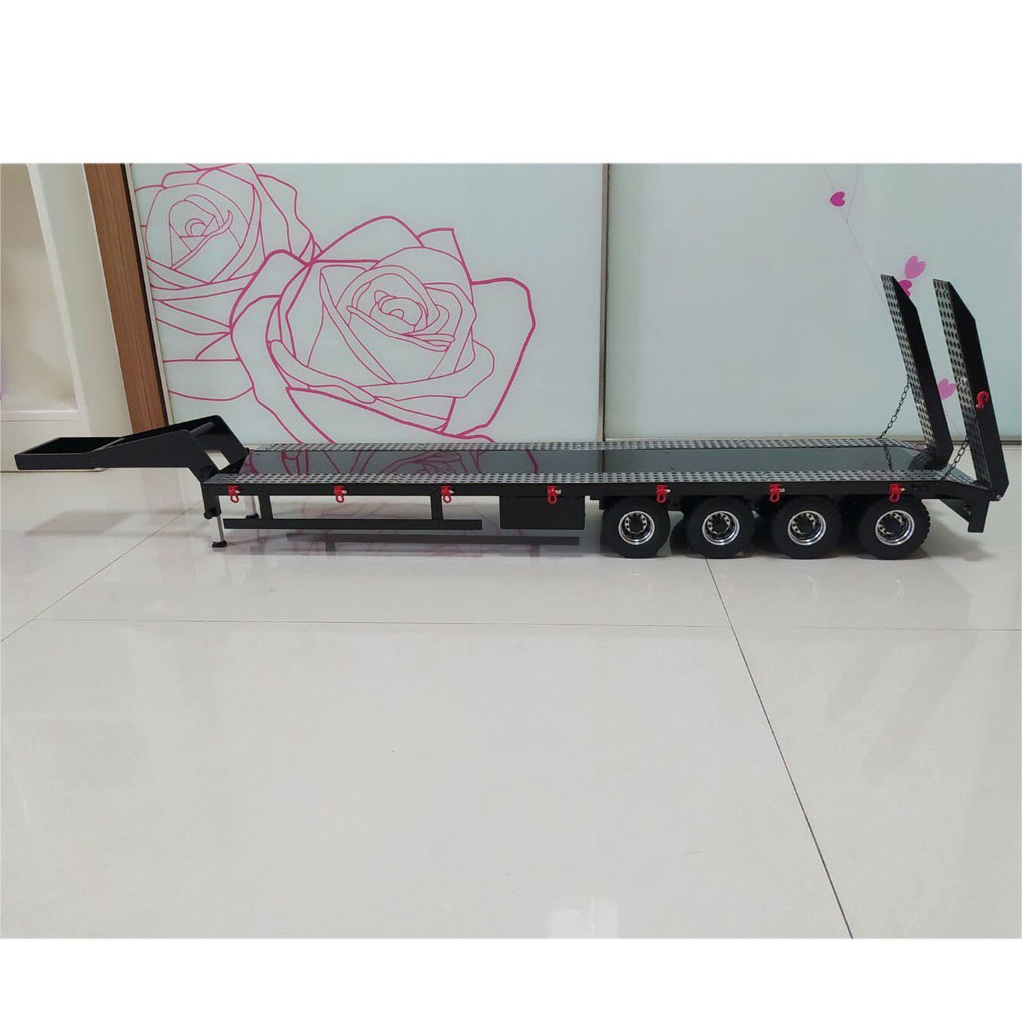 1/14 4 Axles Gooseneck Semi-trailer Trailer for RC Tractor Truck