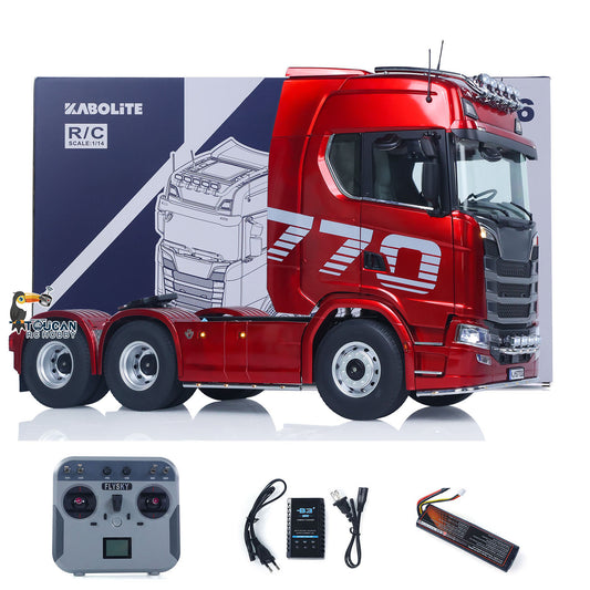 US STOCK KABOLITE 1/14 770S 100 RC Tractor Truck 6x6 Remote Control Lorry Car 2Speed Gearbox Differential Lock Battery Radio RTR Model