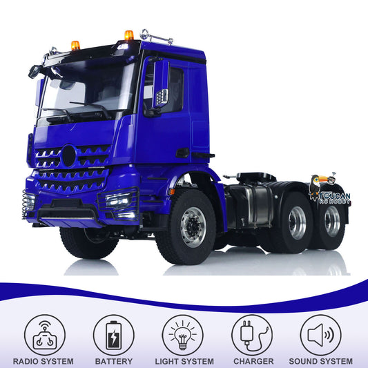 US STOCK 6X6 1/14 Radio Controlled Lorry Car RC Tractor Truck Model Battery RTR NO Lock Differential Axles 2Speed for TAMIYA Semi Trailer