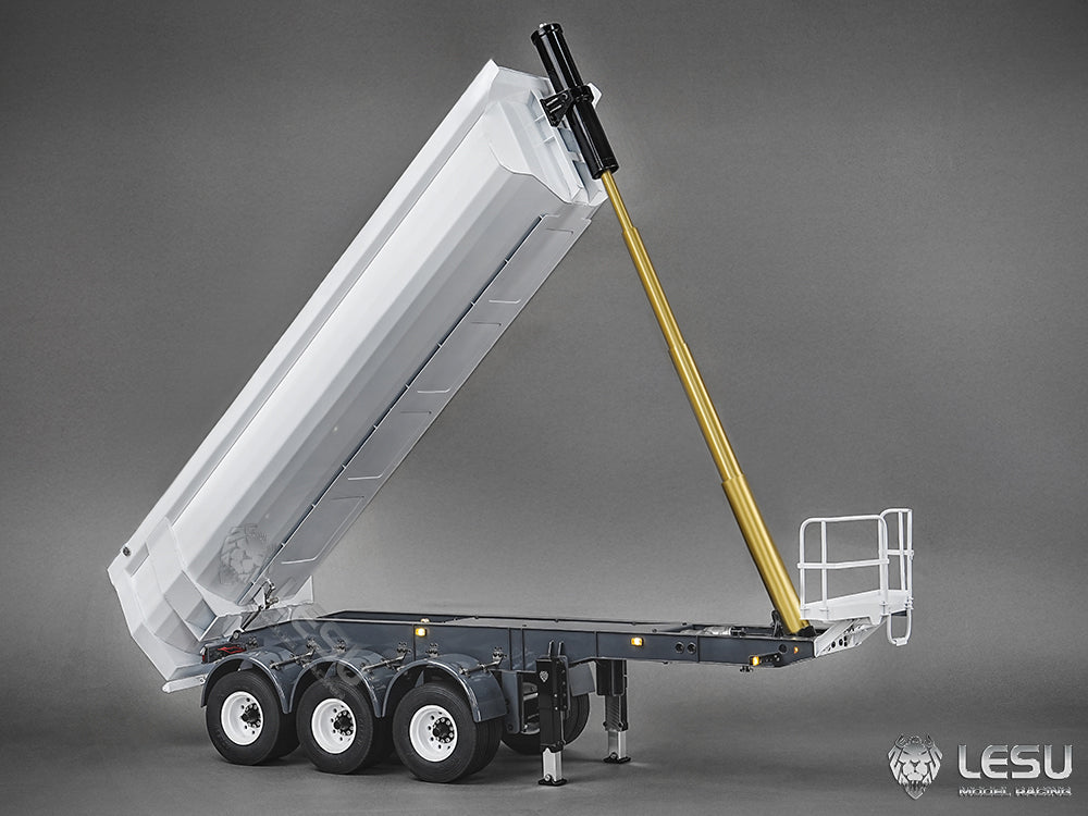 Metal LESU 3Axles 1/14 Hydraulic Dump Trailer for RC Tractor Truck DIY TAMIYA Radio Controlled Lorry Car 1851 3363 R470 770S