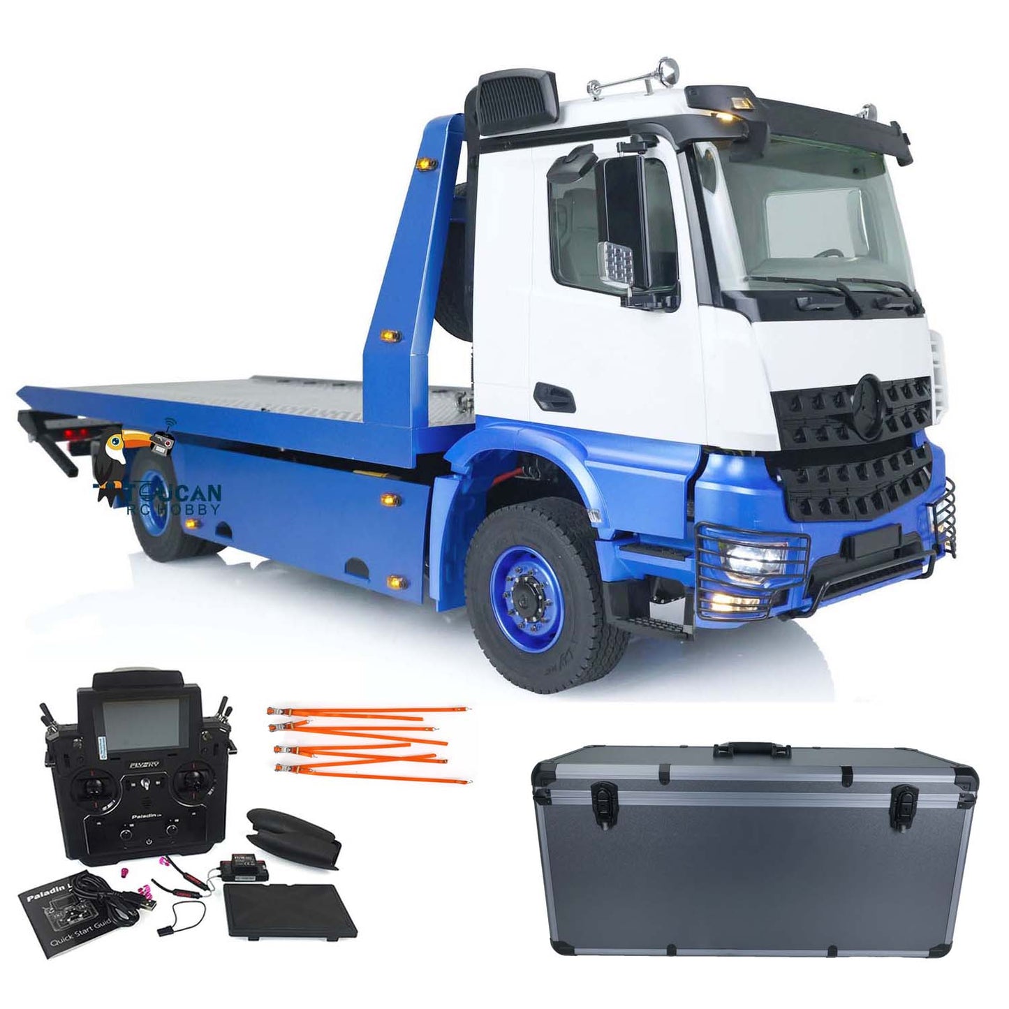 JDMODEL-196 1/14 4x4 Metal RC Hydraulic Flatbed Tow Truck