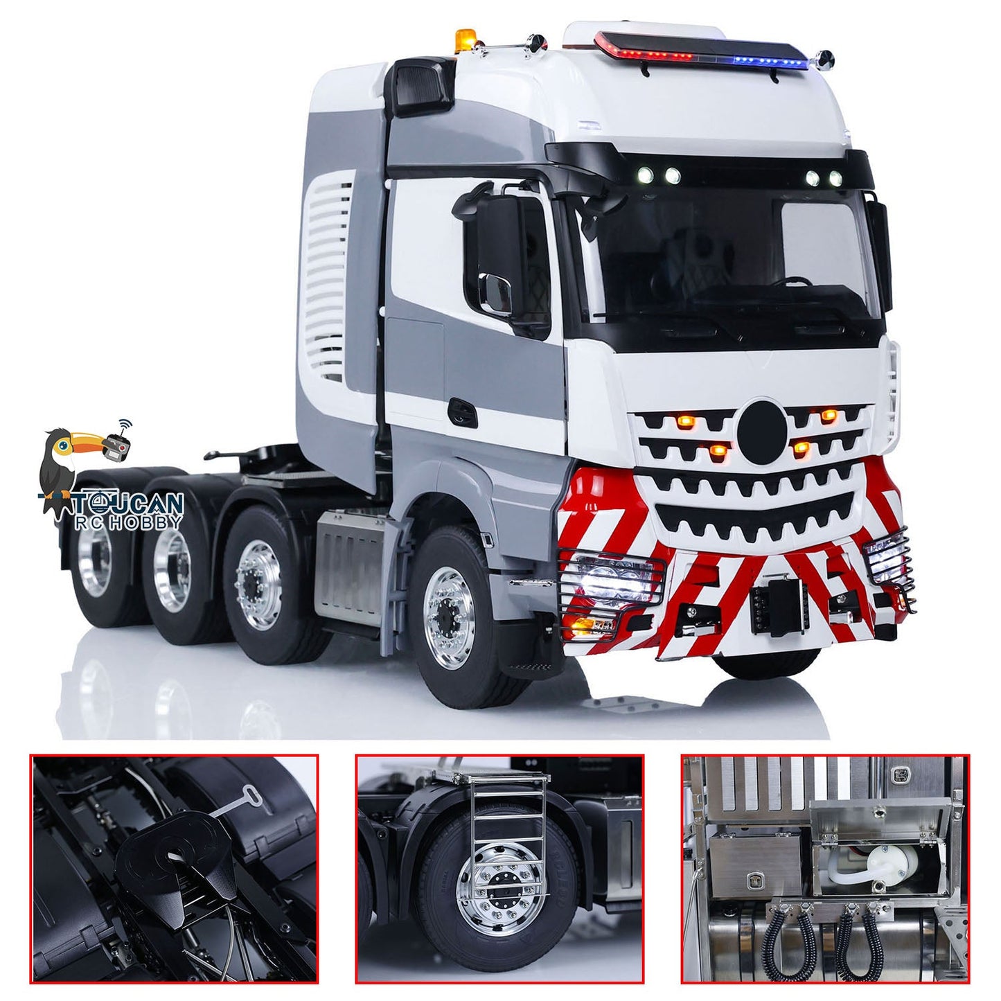 1/14 RC Tractor Trucks 8x8 RTR TOUCAN Radio Control Car Model 2-speed Transmission