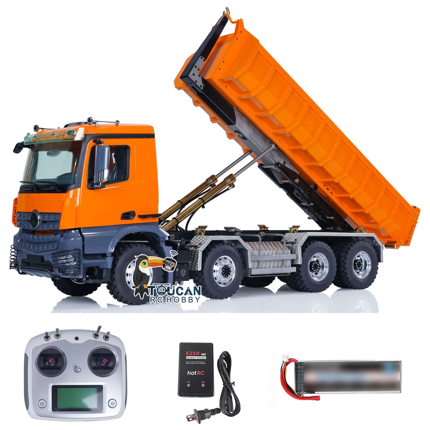 LESU 1/14 Metal 8x8 Hydraulic RC RTR Roll On/Off Dumper Truck 20160901 With K3363 Cabin