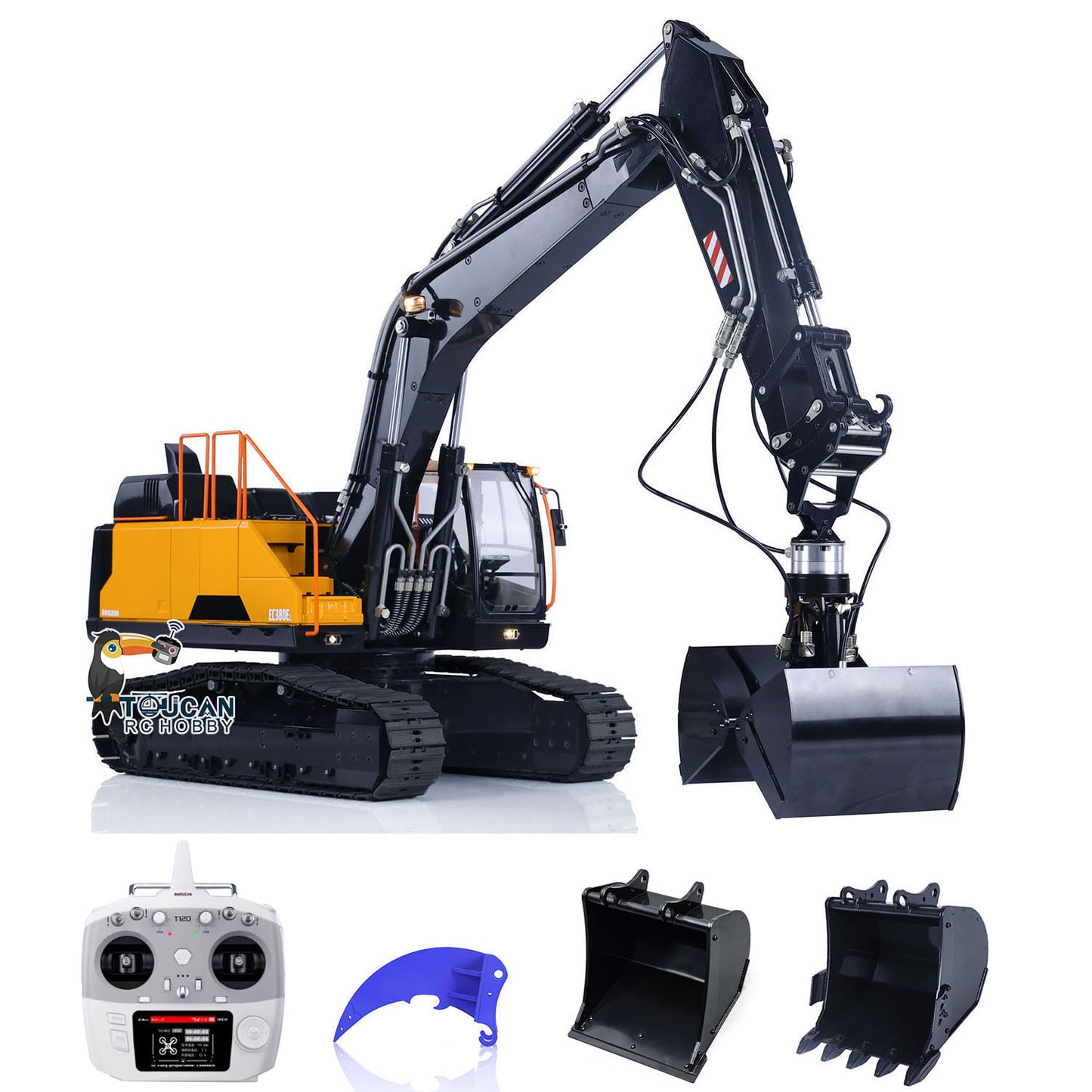 Excavatrice hydraulique RC 1:14 EC380 Pelle électrique sans fil sur chenilles