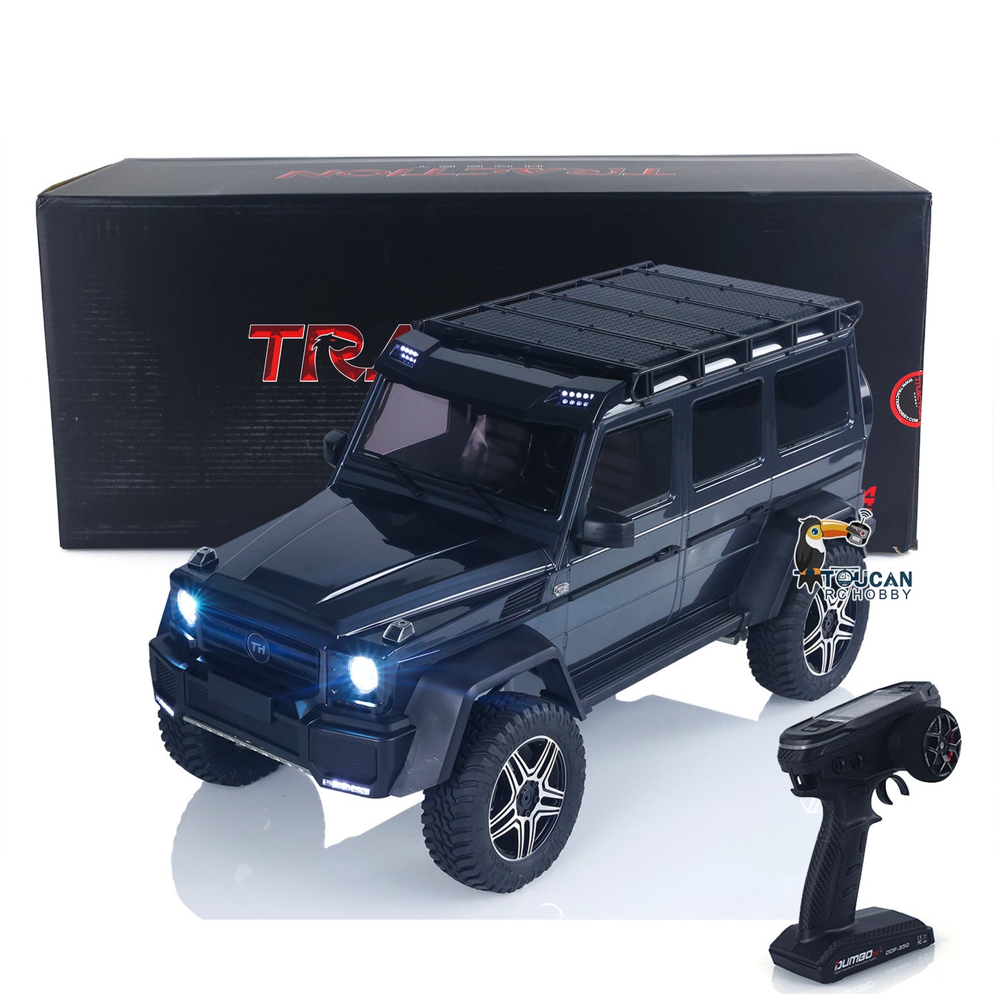 1/8 TRACTION HOBBY Off Road Car KM5 RC Crawler Portal Axle Differential Lock AWD 2Speed Gearbox 775 Brushed Motor