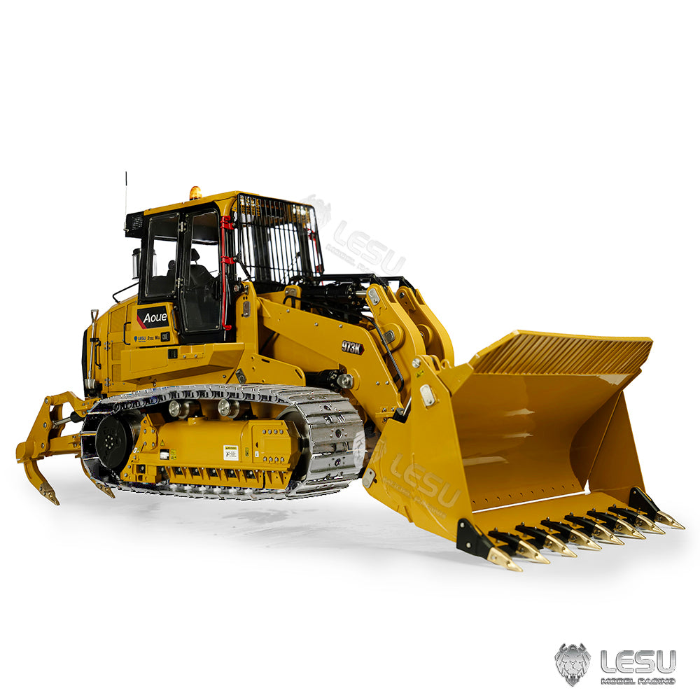 Chargeur hydraulique RC 1/14 LESU 973K RTR RC Voiture à chenilles Godet ouvrable Charrue arrière