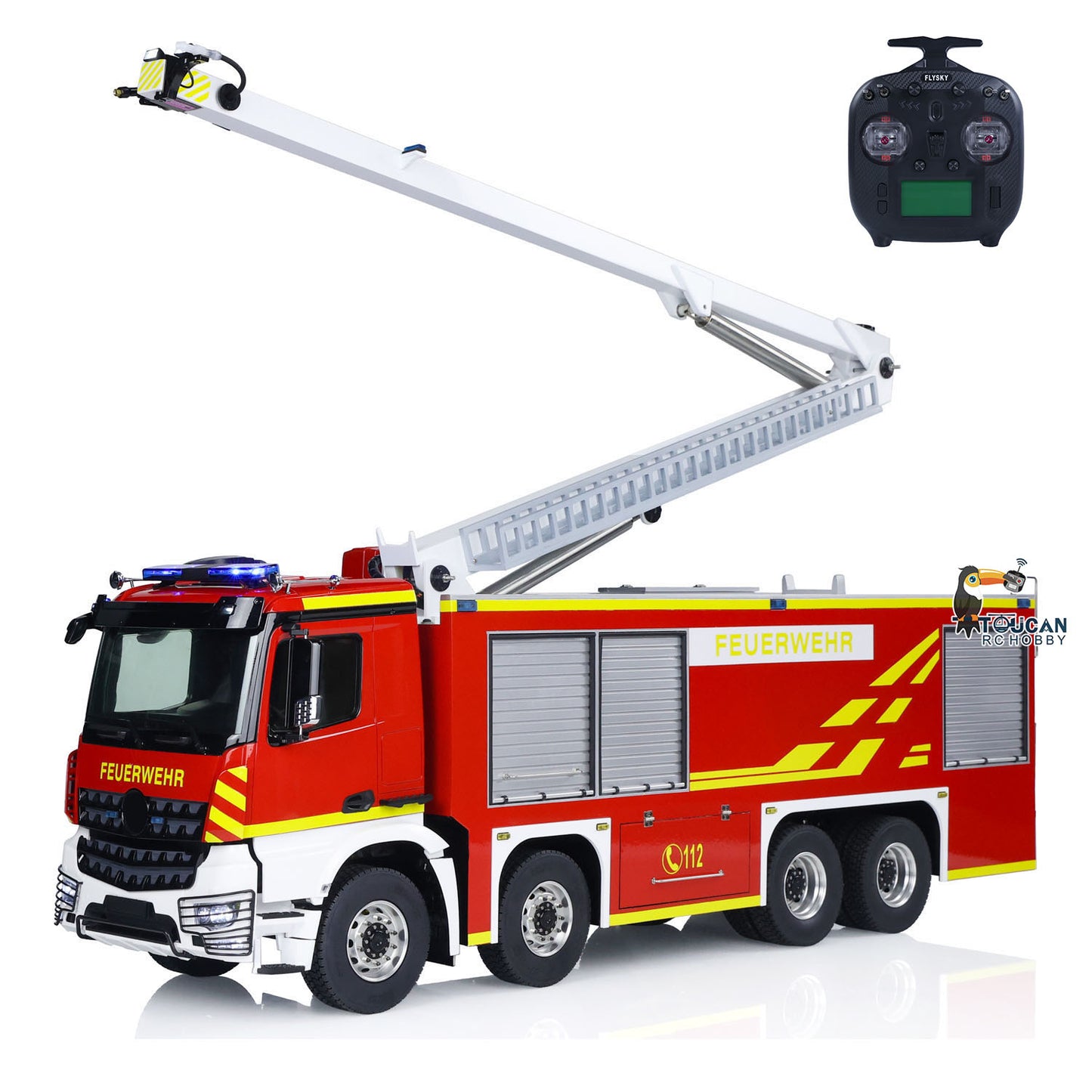 1/14 3363 Metal Chassis Snozzle High-reach Extendable Turret 8x4 RC Fire Truck