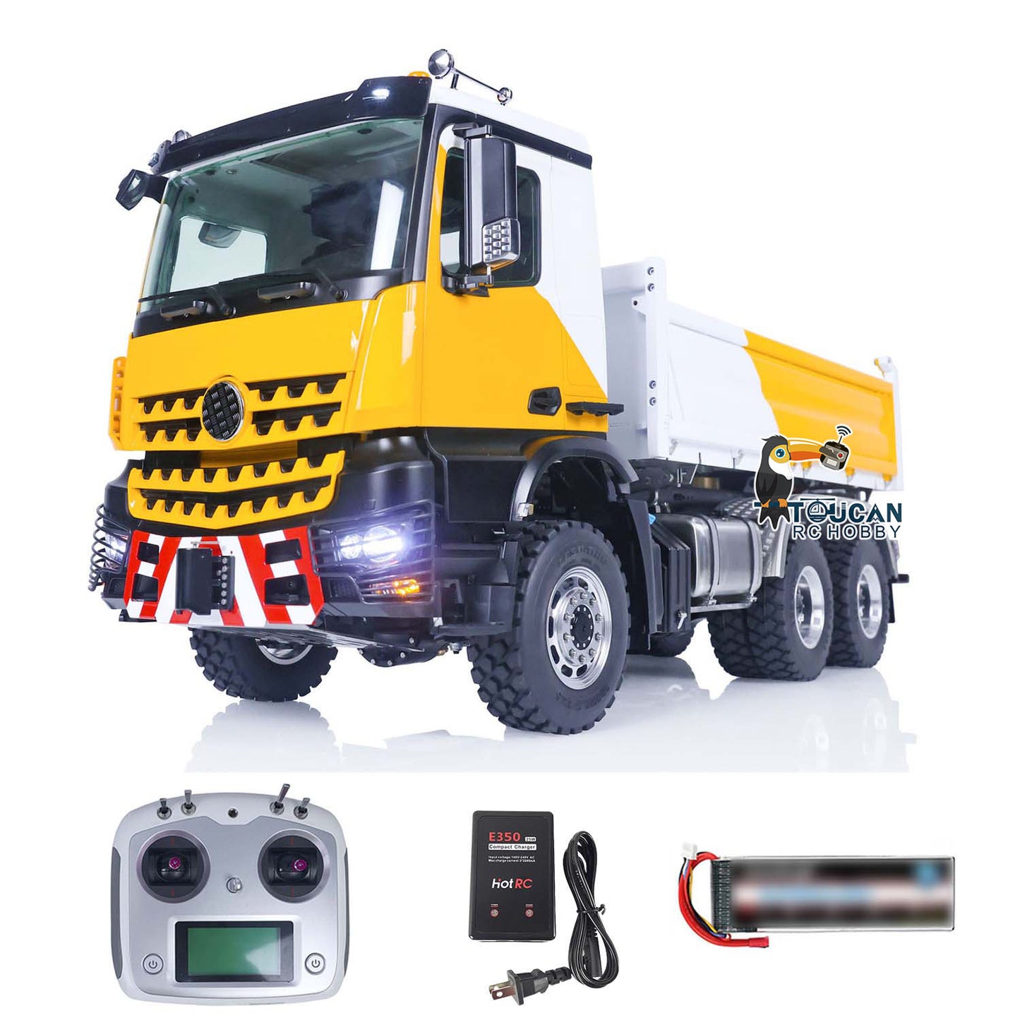 LESU 1/14 6x6 Metal 3 Axles RC Hydraulic Dumper Truck With K3363 Cabin A0009