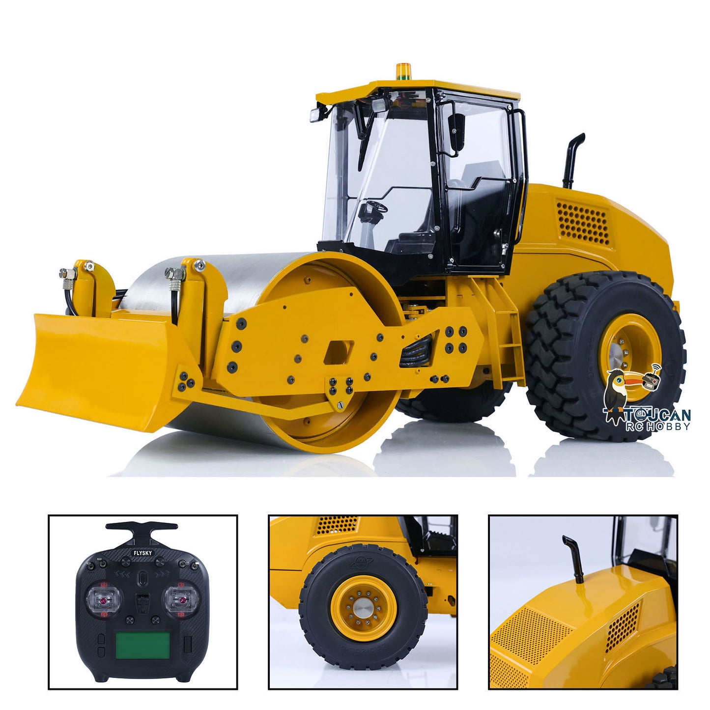 1/12 CS11 RC Hydraulic Road Roller Metal Remote Control Construction Vehicles