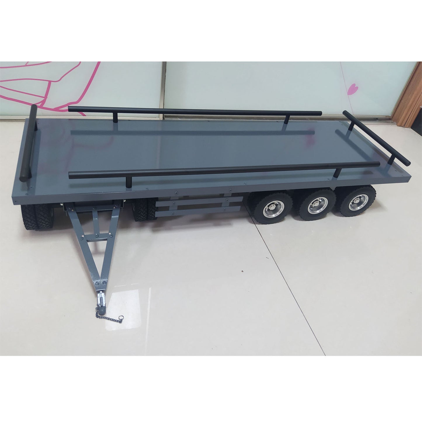 Metal 5 Axles Trailer for 1/14 RC Hydraulic Dump Tractor