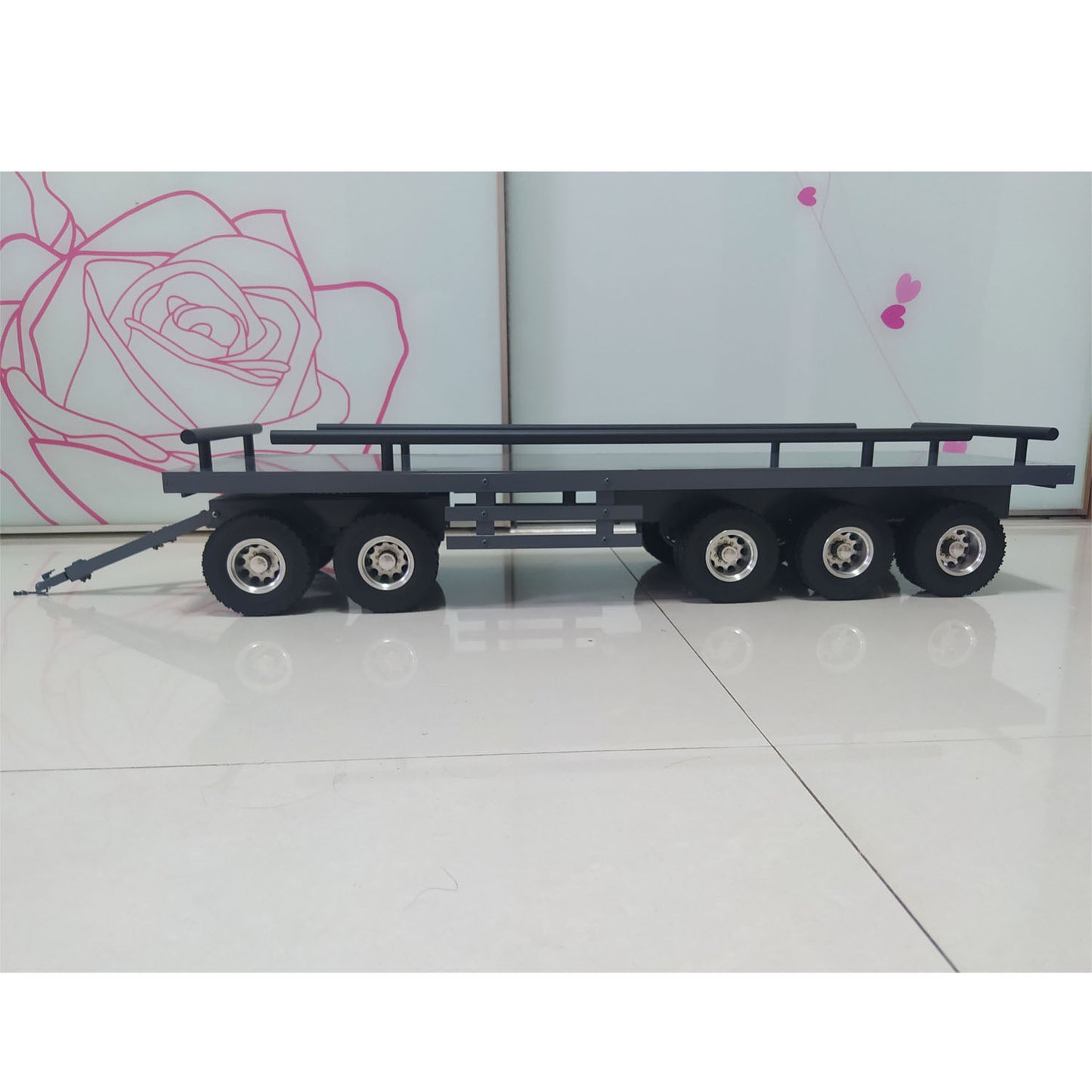 Metal 5 Axles Trailer for 1/14 RC Hydraulic Dump Tractor