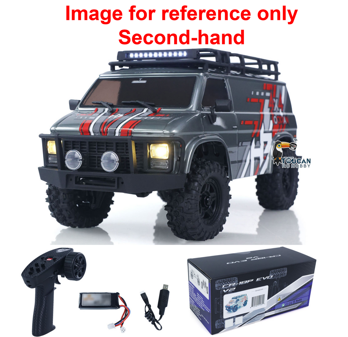 Second Hand CA Stock CR18P 1810503 Hobby Plus 1/18 4X4 RC Rock Crawler Electric Remote Control Off Road Vehicle Light System Shock Absorber