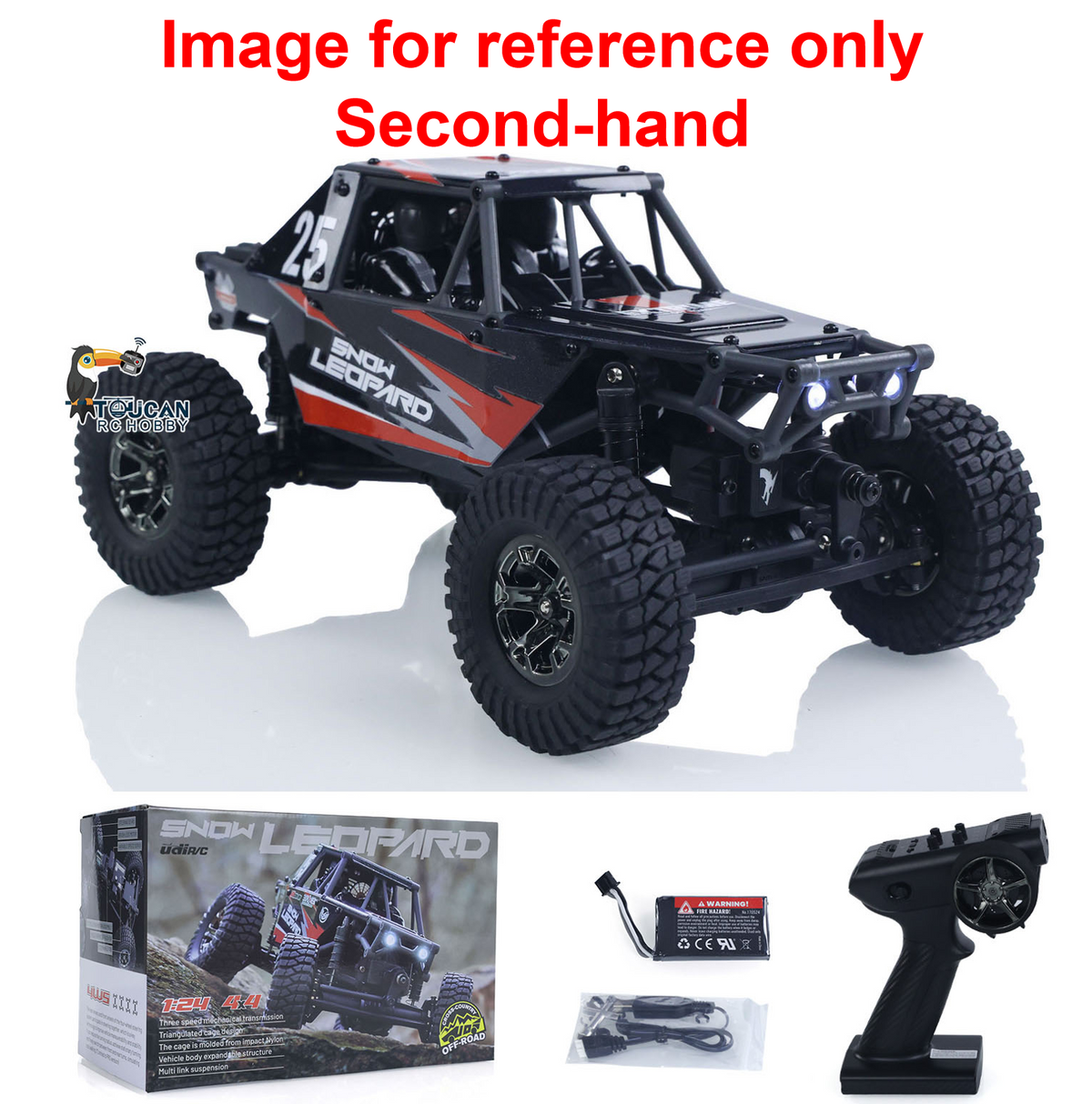 Second Hand CA Stock Udi RC UCX2405PRO 1/24 2.4G 4WD RC Rock Crawler Brushless Motor ESC Radio Controlled Off-Road Vehicles RTR Model Car Battery