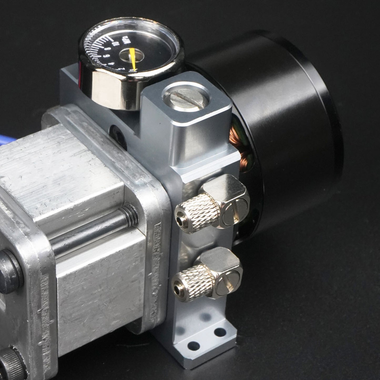 Metal Hydraulic Pump Pressure Gauge for 1/12 1/14 RC Construction Trucks Cars