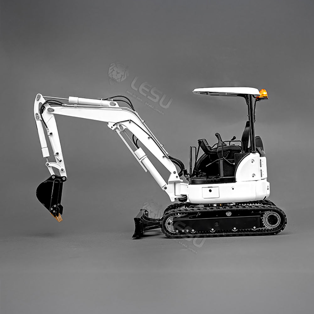 LESU 1/14 RC Hydraulic Excavator PC30 Mini Machine Toys Light Pump Metal Radio Controlled Digger Model 6CH Plunger-type Valve