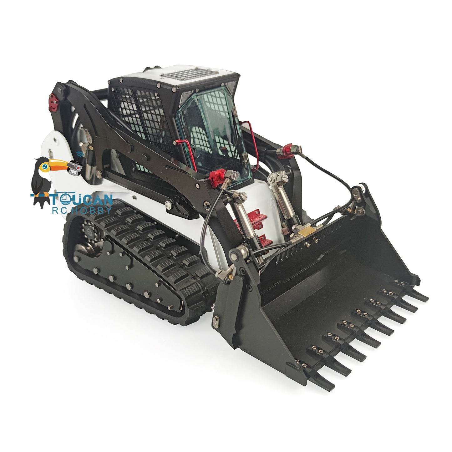 LESU 1/14 Aoue LT5 Metal Hydraulic Tracked Skid-Steer RC Loader DIY Model Lights