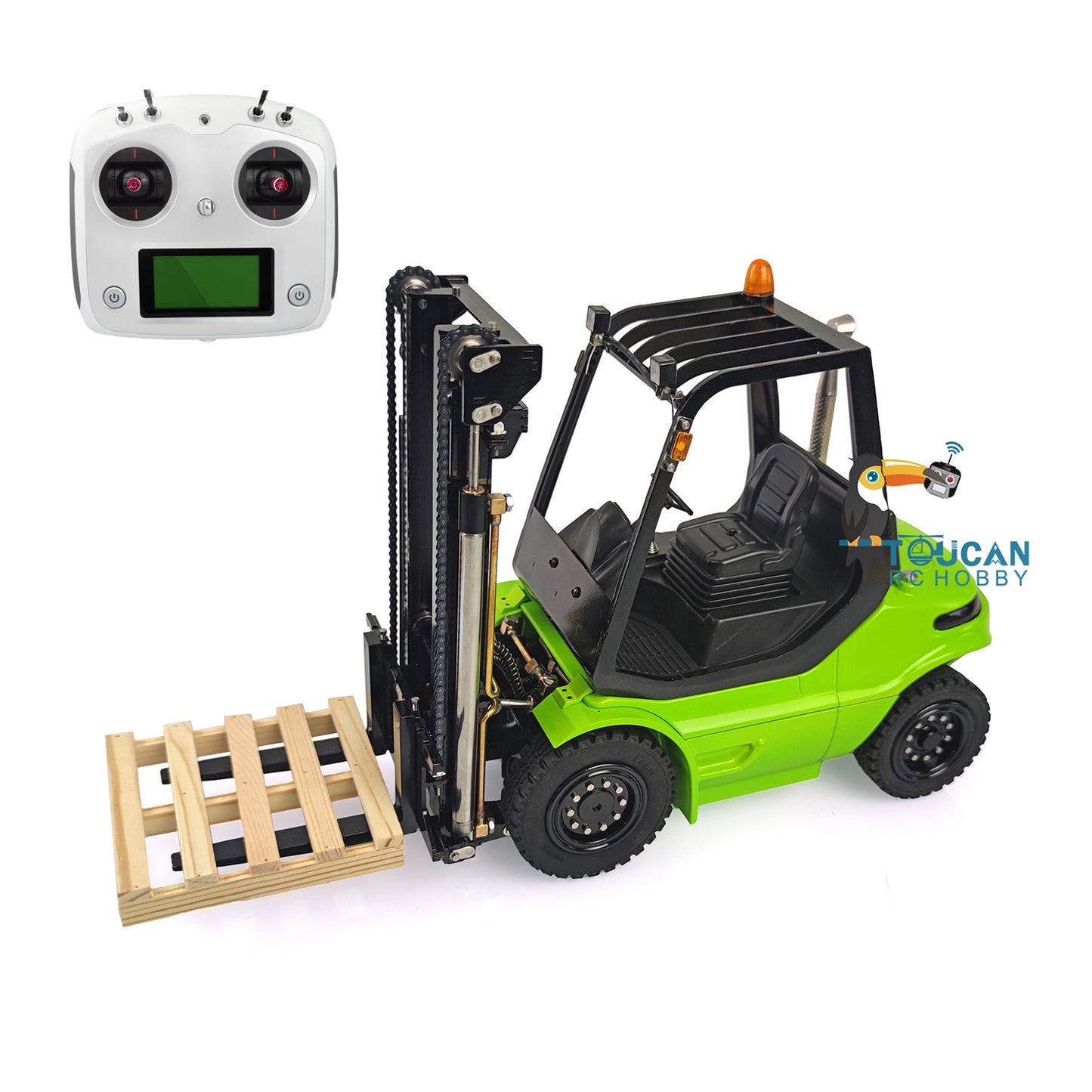 LESU Metal 1/14 Aoue Unassembled Hydraulic Forklift A0002 With RC System