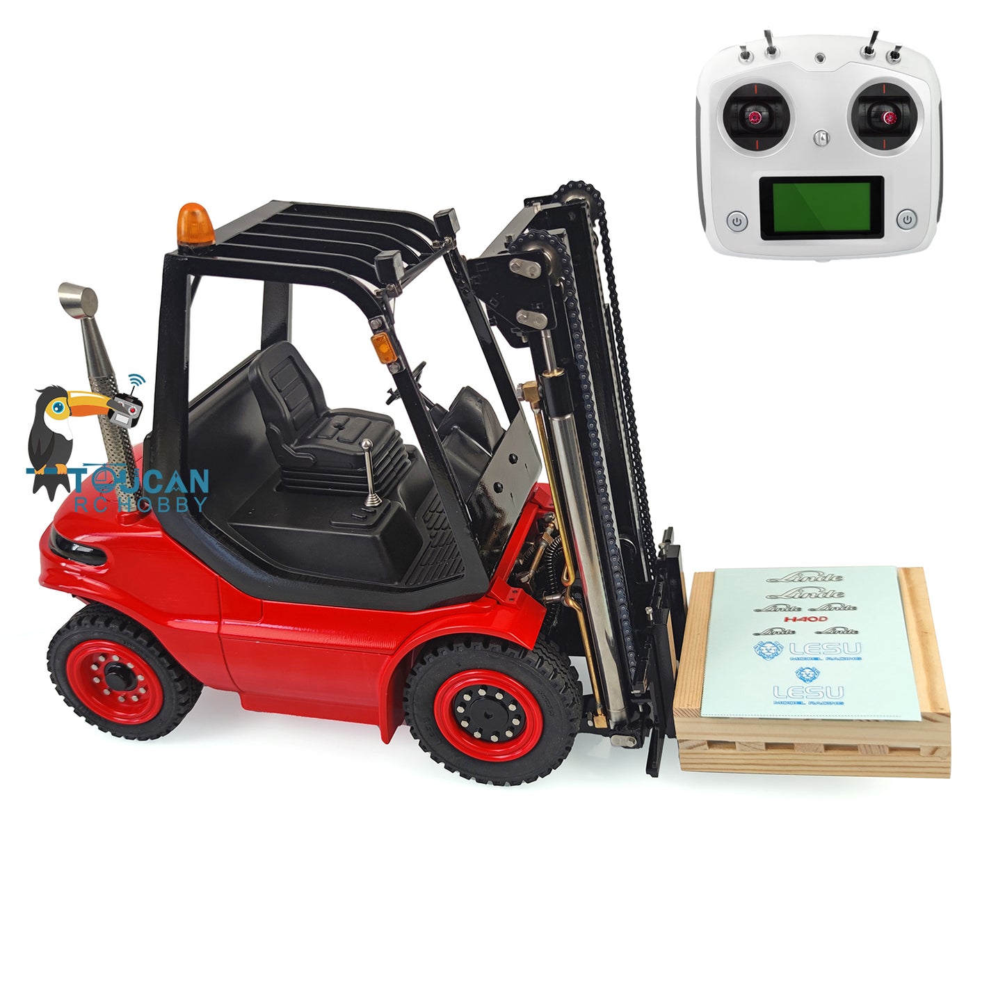 LESU Metal 1/14 Aoue Unassembled Hydraulic Forklift A0002 With RC System