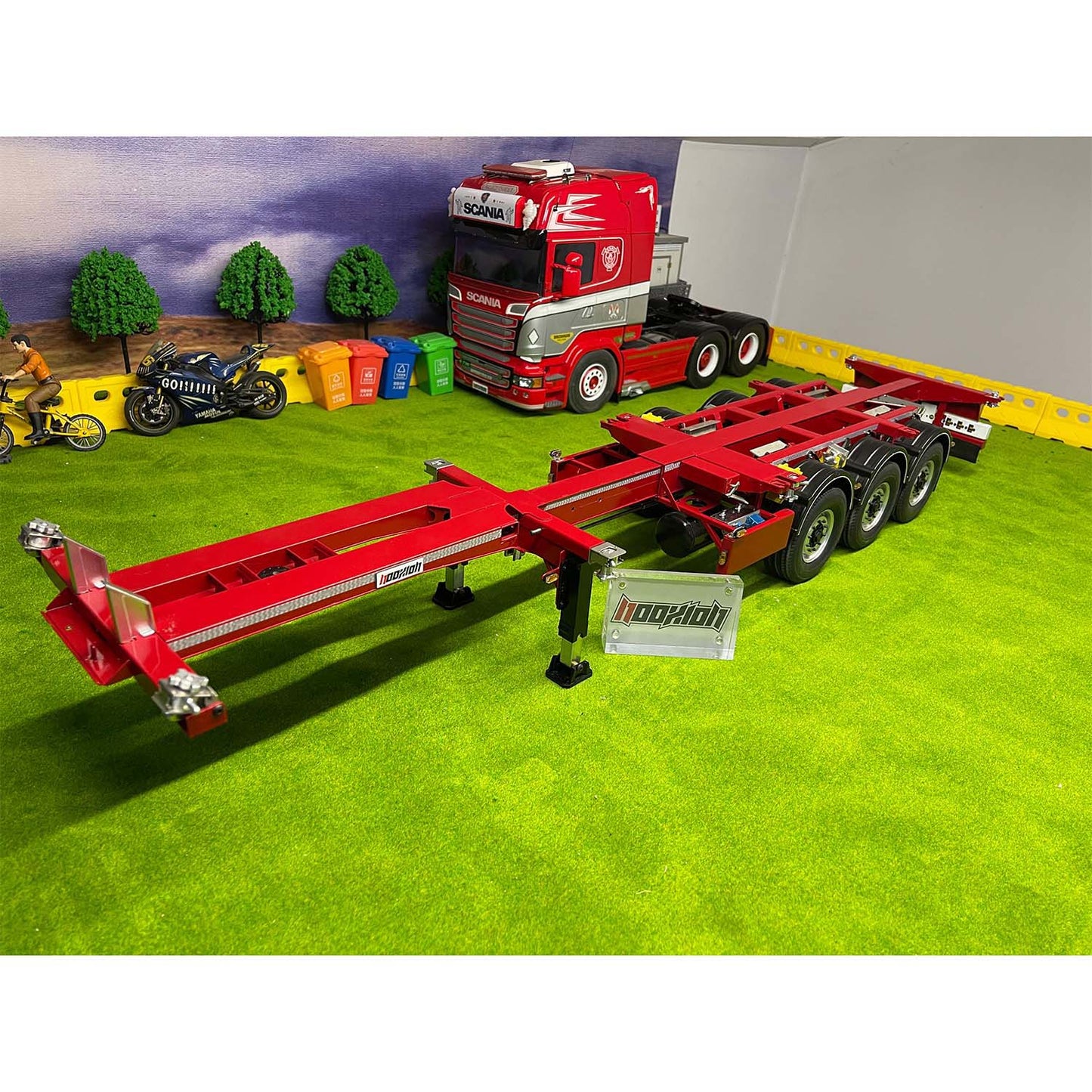 FuryBear 3 Axles Frame Trailer for Tamiya 1/14 RC Tractor Truck
