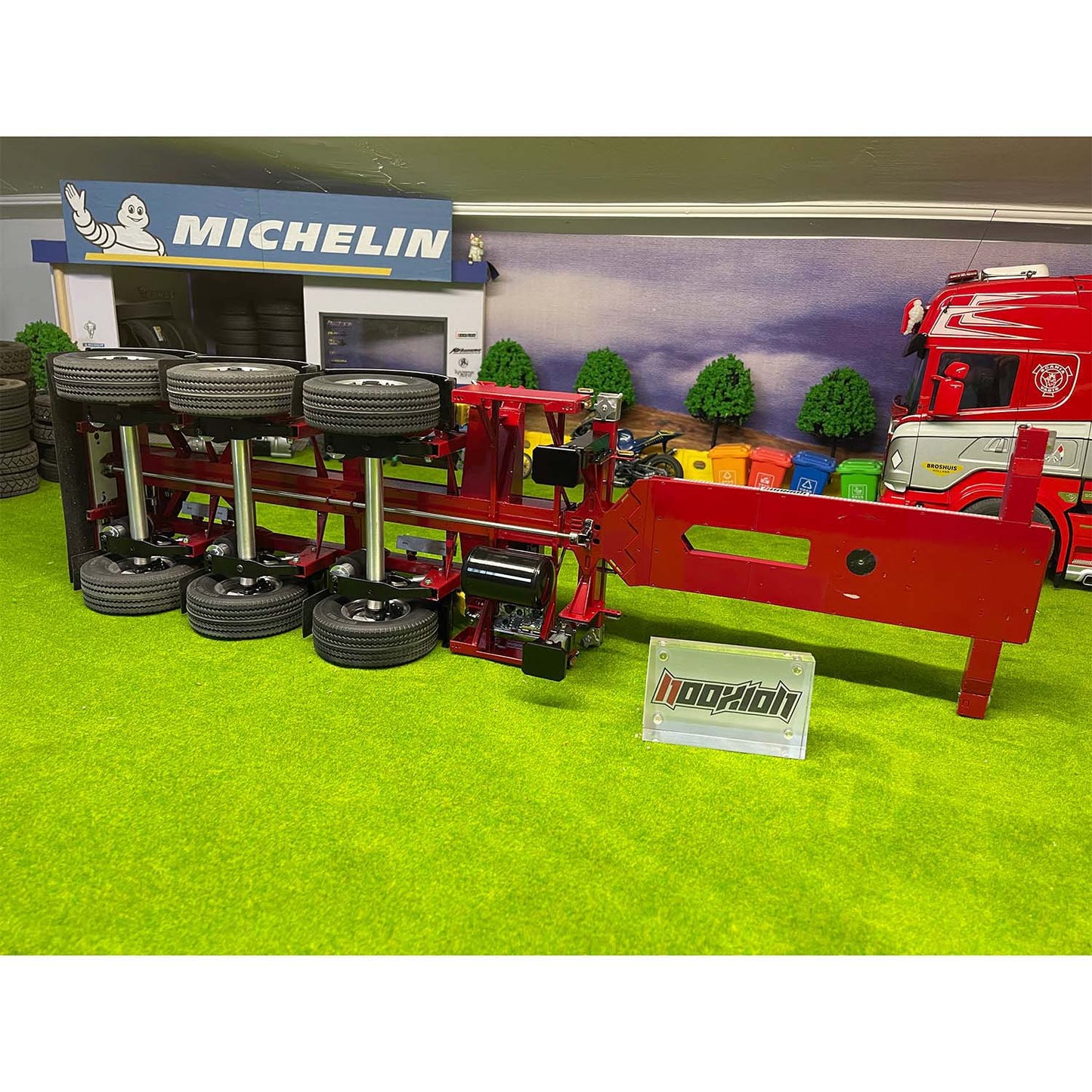 FuryBear 3 Axles Frame Trailer for Tamiya 1/14 RC Tractor Truck