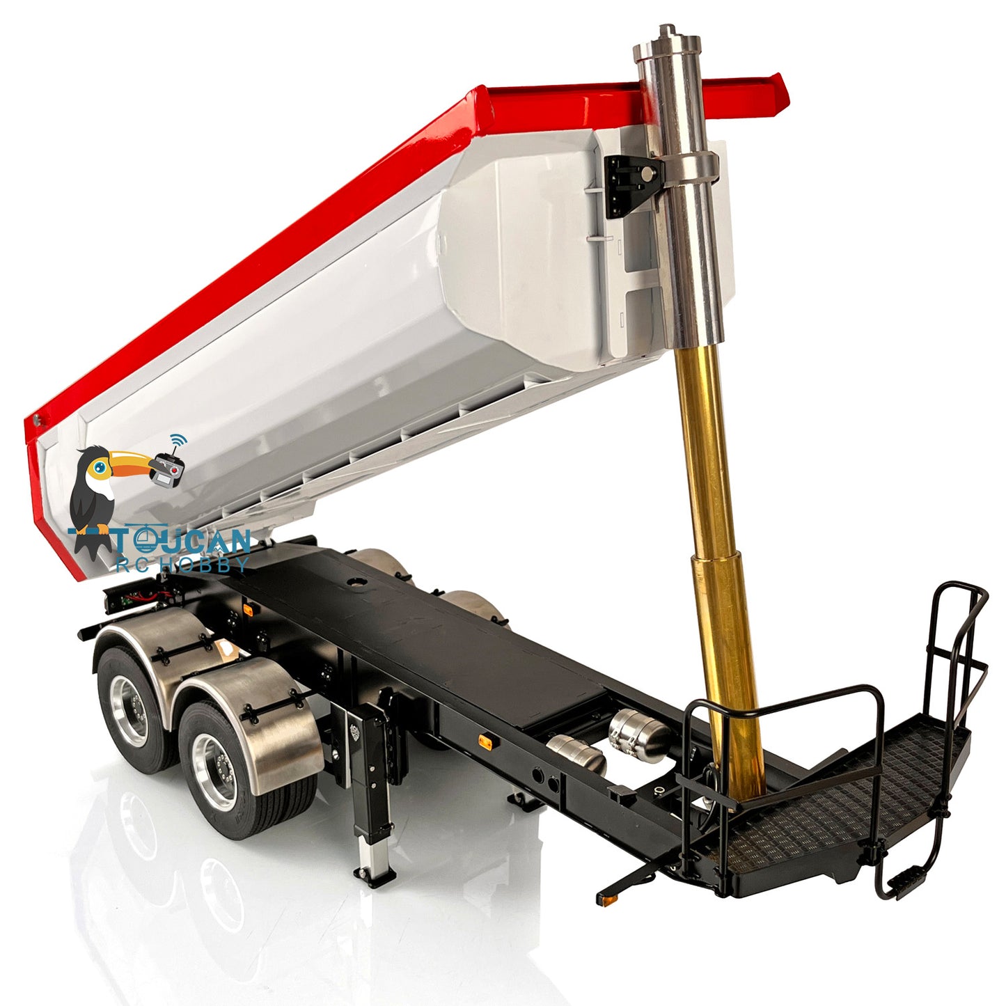 LESU 1/14 Benne basculante hydraulique en métal peinte et assemblée A0017 pour camion tracteur RC