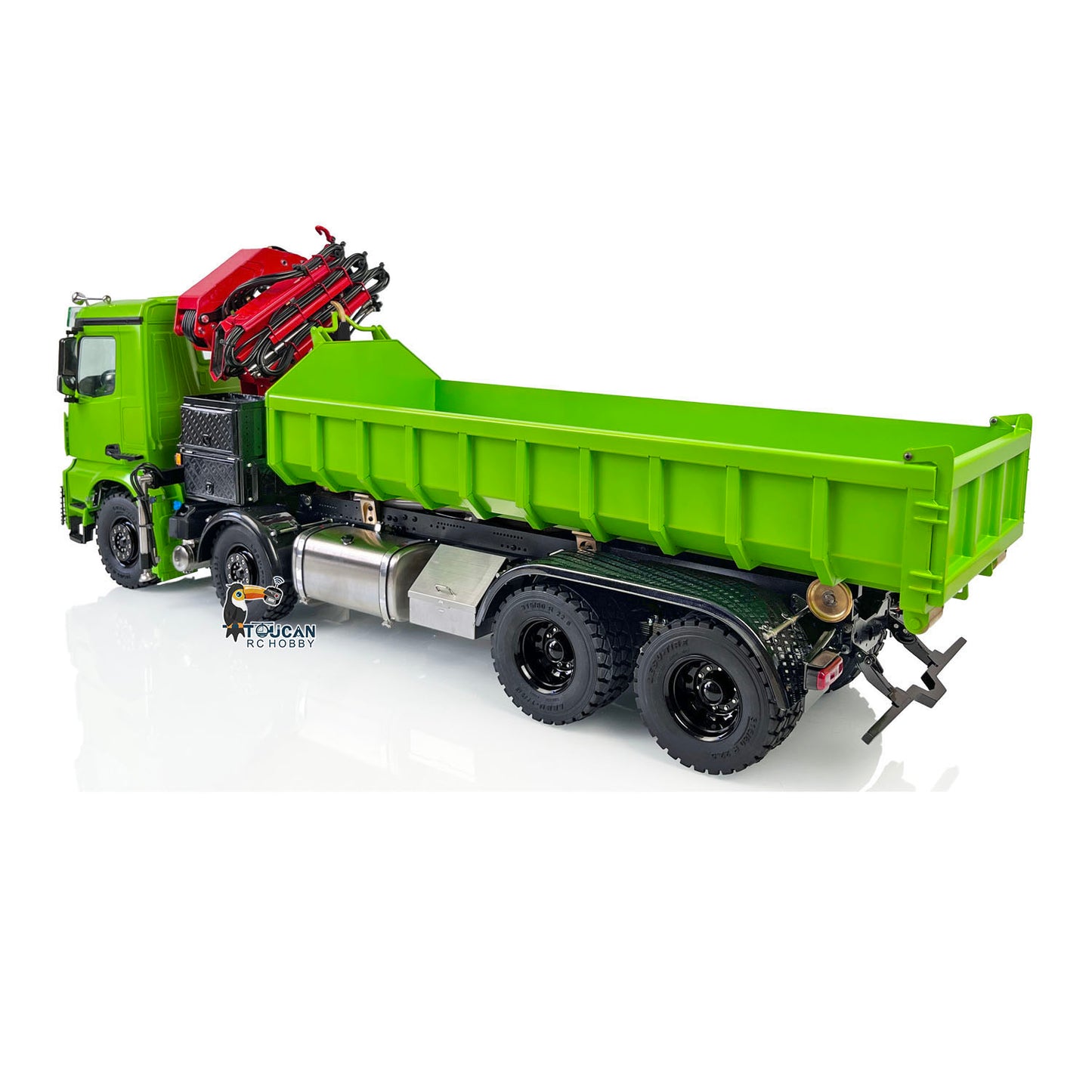LESU 1/14 8x8 RC Métal Peint Assemblé RTR Camion Basculeur Hydraulique Avec Grue Z0017