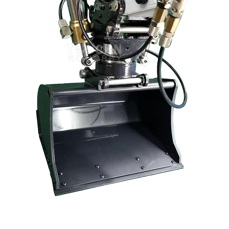 MTM Métal Hydraulique Inclinable Godet Rotatif Flèche Télescopique Griffe pour 1/14 EC380 946 RC Excavatrice Hydraulique Excavatrice