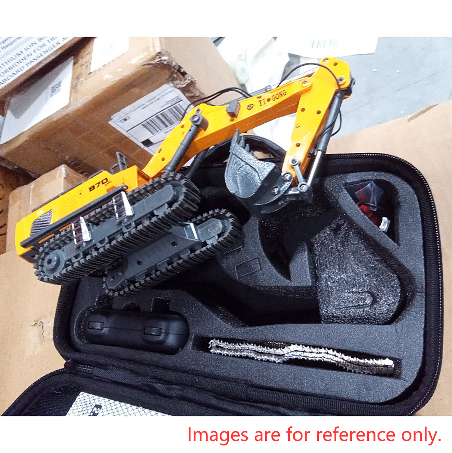 Second Hand US Stock 1/50 RC Excavator K970 Engineering Vehicle Remote Control Electric Lifting Digger Metal Bucket Tracks Light Sound RTR Battery