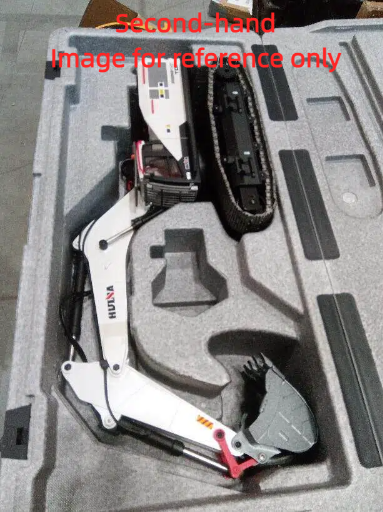 Second Hand US Stock 1/14 HUINA RC Metal Excavator Model Toys 1594 Radio Control Digger Light Sound Battery