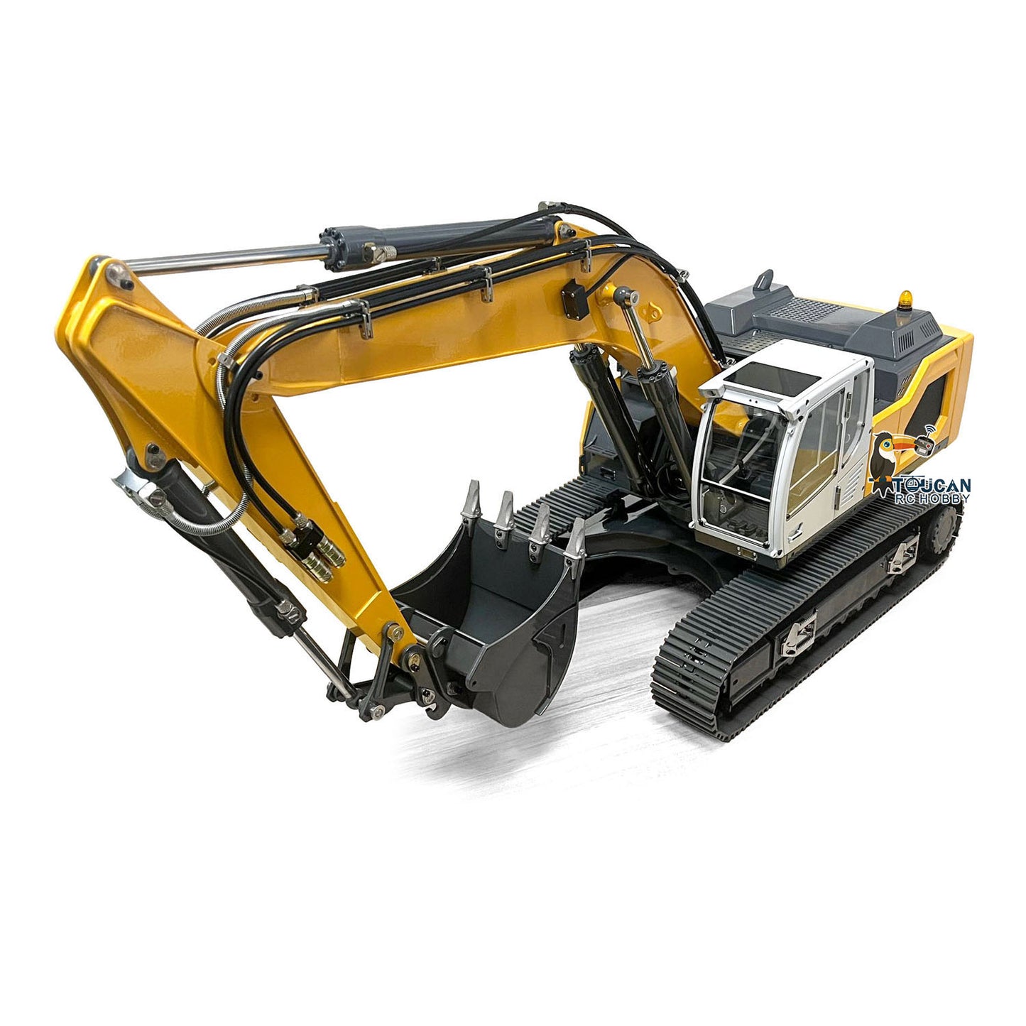 Excavatrice hydraulique RC RTR 945 en métal XDRC 1/14 avec vannes d'inversion 5 canaux et émetteur PL18EV