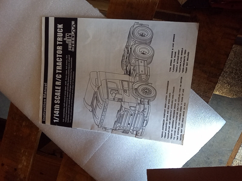 Second Hand US Stock 3Axles R620 6*4 1/14 RC Tractor Truck DIY Remote Control Lorry Car RTR Radio ESC