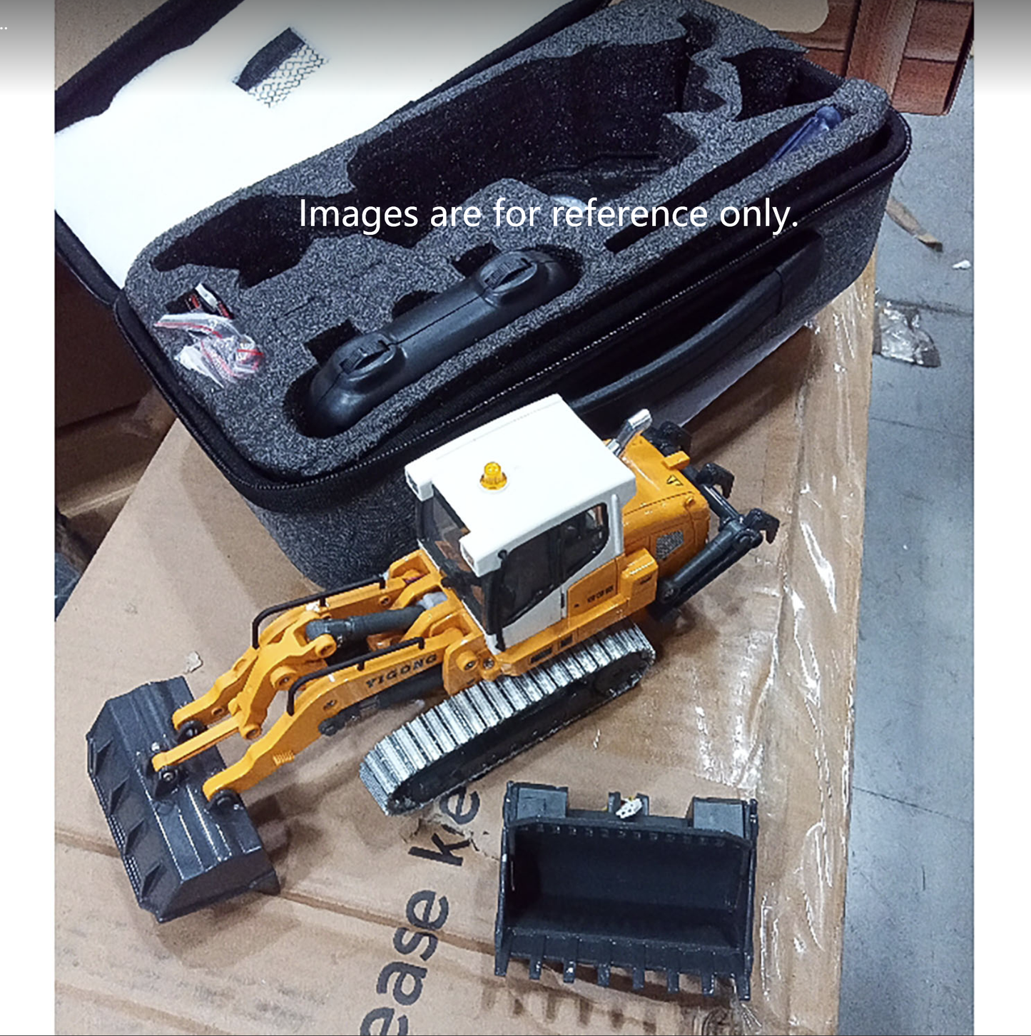 Second Hand US Stock 1:50 RC Electric Lifting Tracked Loader LR636 2.4G Construction Vehicle Metal Bucket Tracks Ripper RTR Model Light Sound Battery