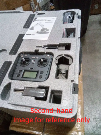 Second Hand US Stock HUINA New Upgrade 580 1/14 Metal Excavator Model Engineering Vehicle Electric Ball Grabber 360 Rotating Shear Claw Sound Lights