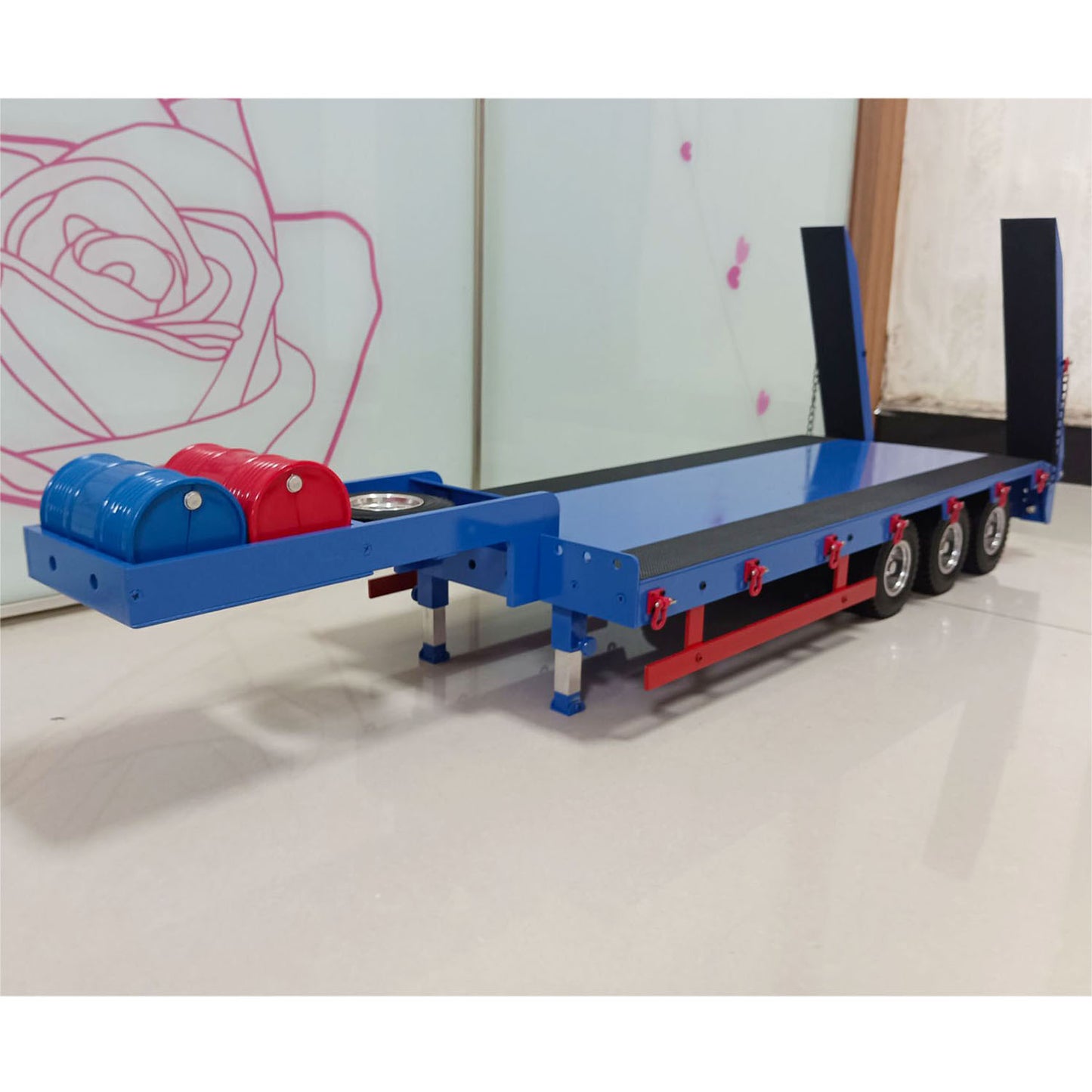 Metal 3 Axles Trailer Semi-trailer for 1/14 RC Tractor Truck
