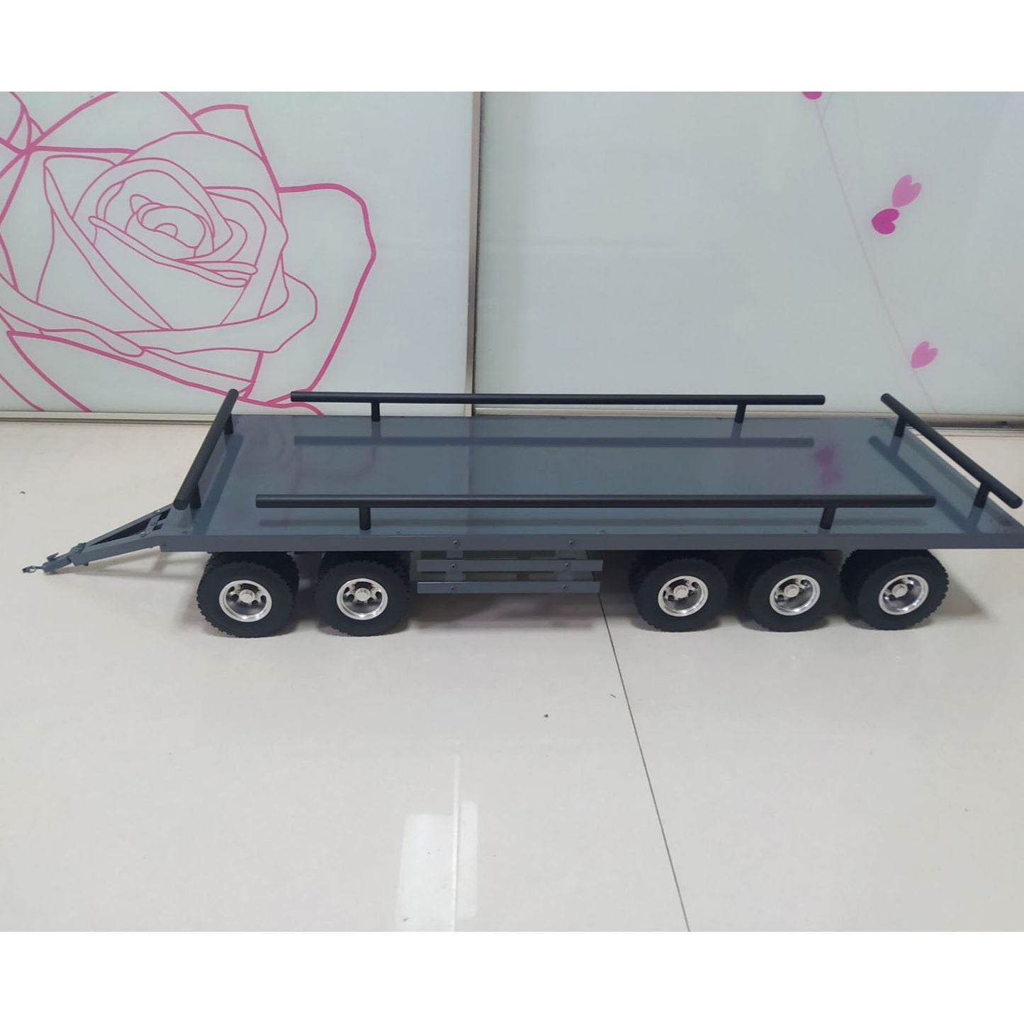 Metal 5 Axles Trailer for 1/14 RC Hydraulic Dump Tractor