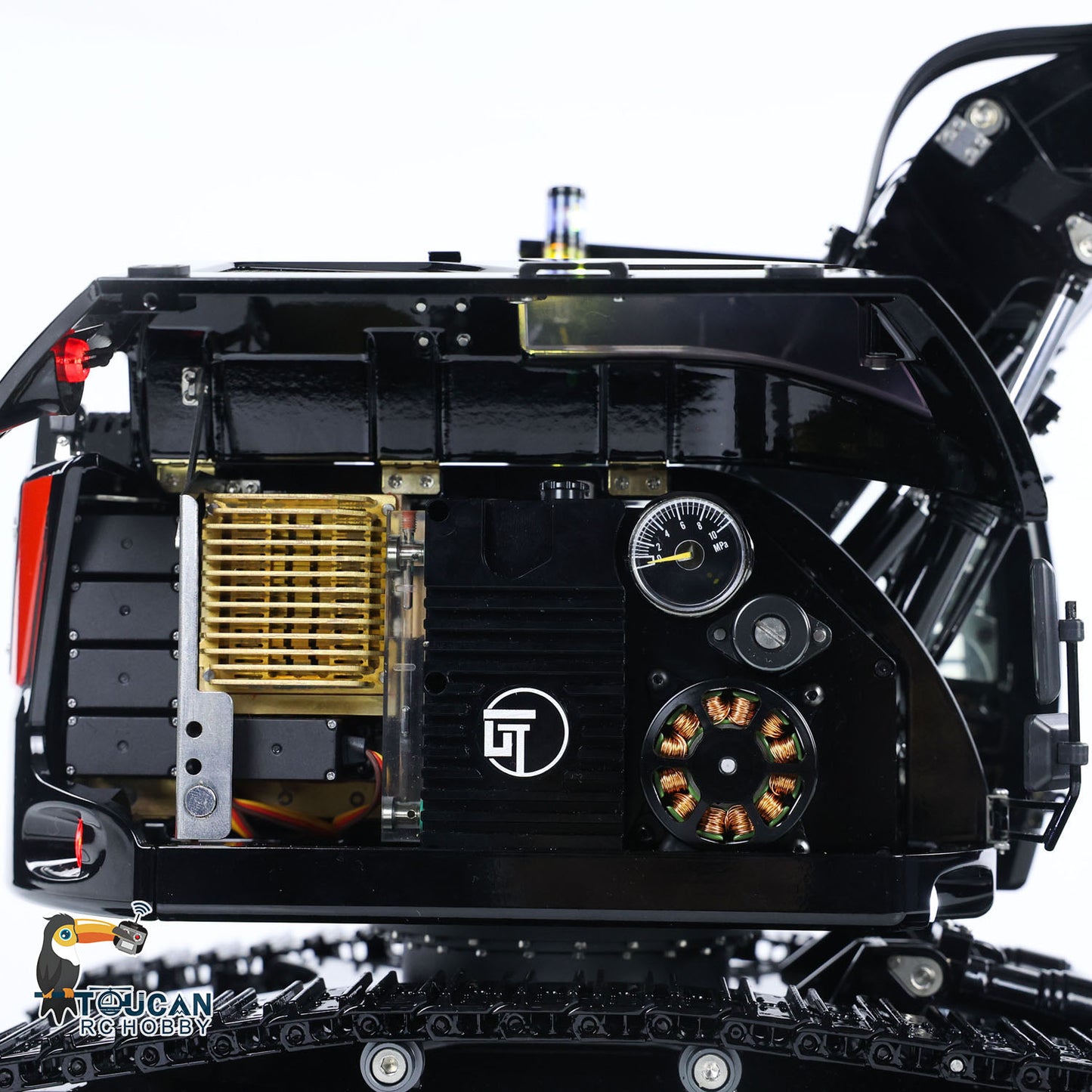 CUT LR914 RC Excavator Internal CNC Mechanical Structure Detail View