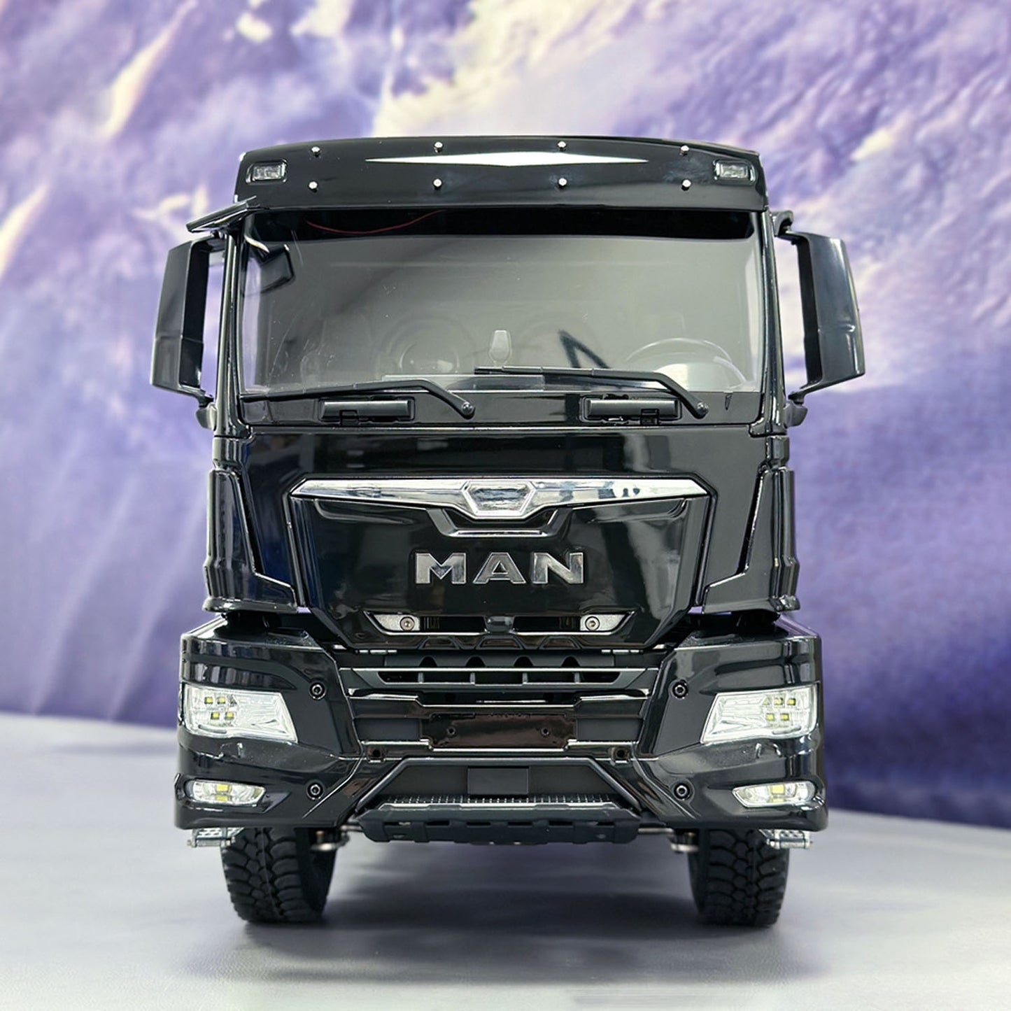 Camion à benne basculante hydraulique RC 4x4 avec cabine en métal 1/14