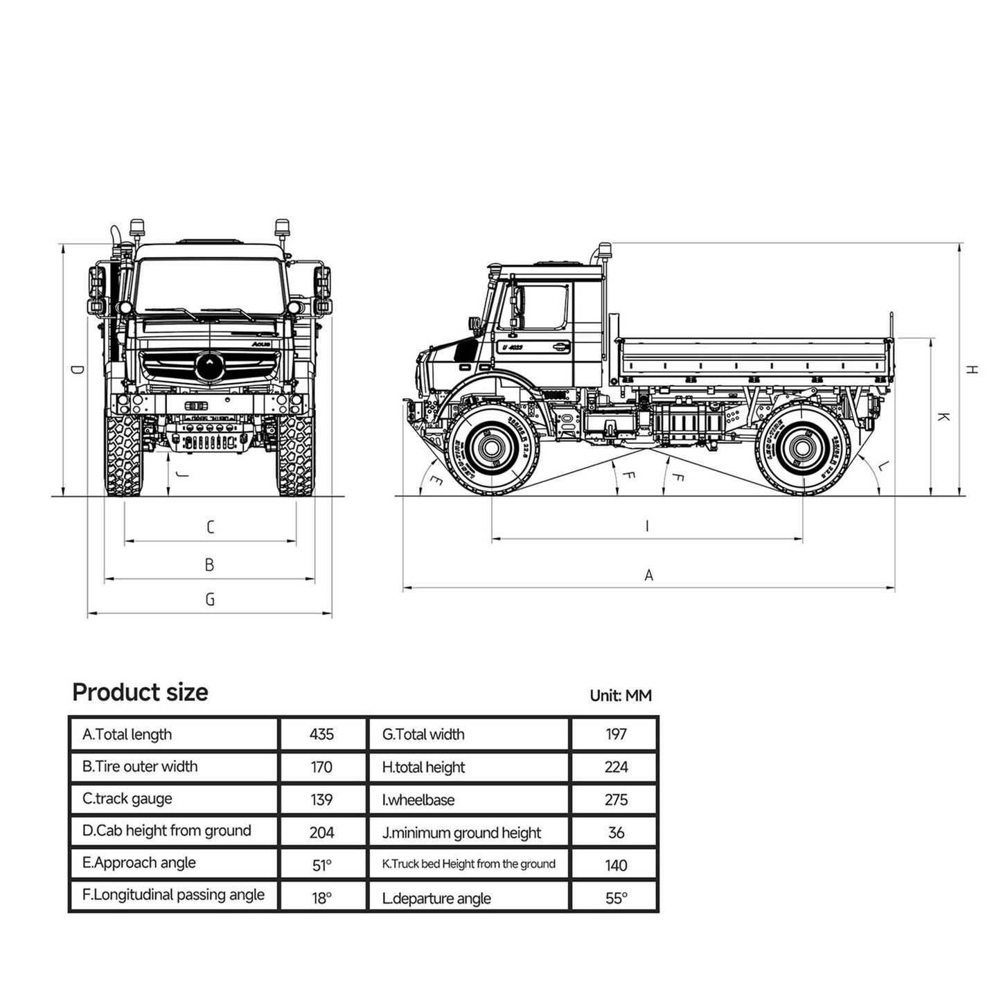 LESU U4023 4X4 1/14 RC Off Road Vehicle Metal ATV Light Truck MT44023 Model Light Sound Wheel Reduction Axle Lock Radio Battery