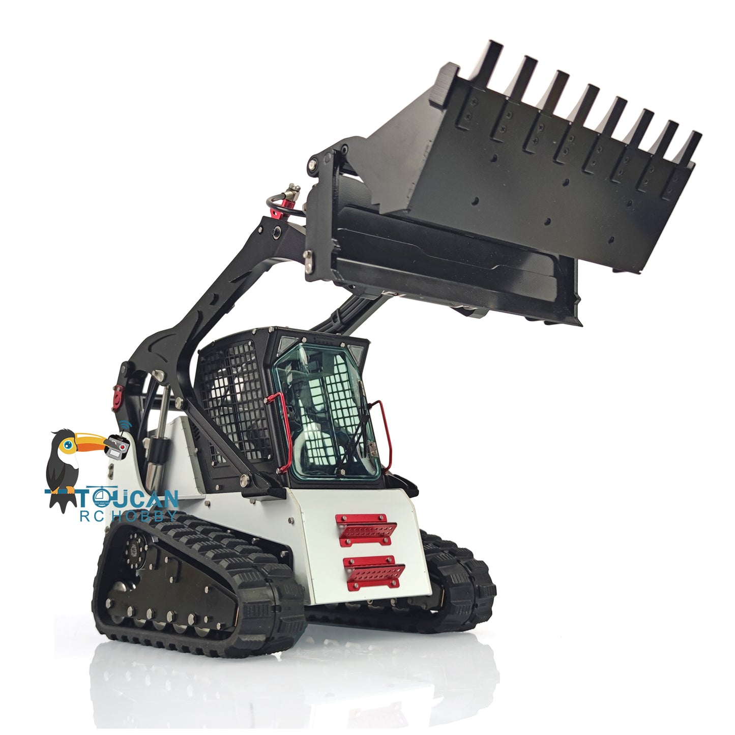 LESU 1/14 Aoue LT5 Metal Hydraulic Tracked Skid-Steer RC Loader DIY Model Lights