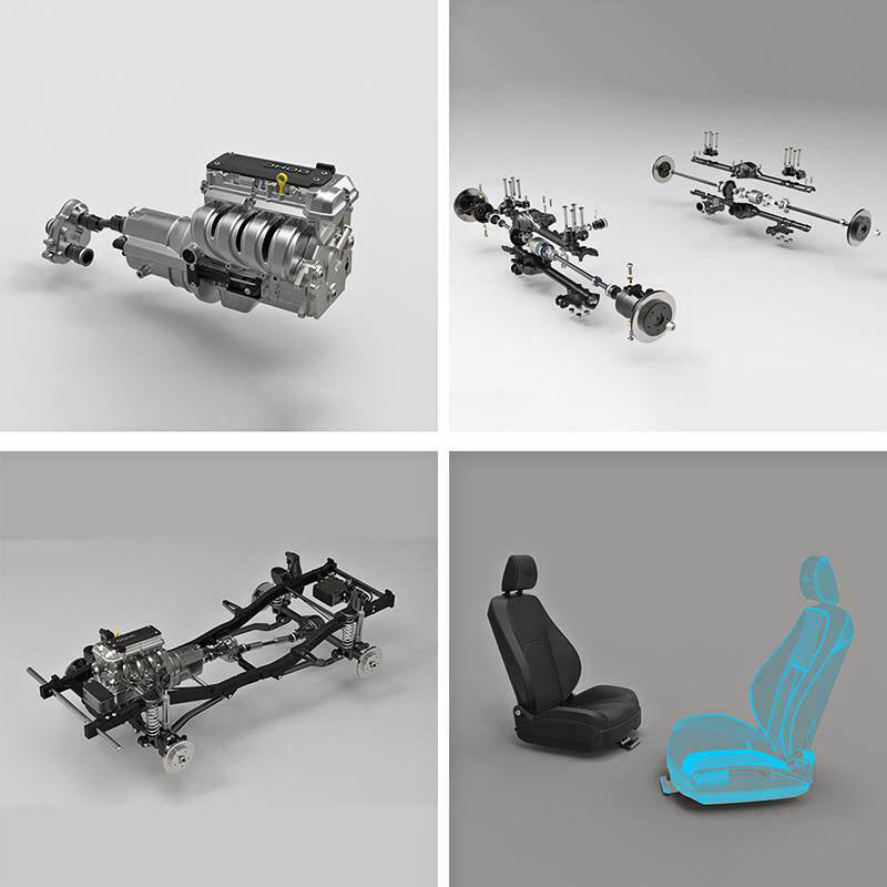 Capo 1/6 Crawler SIXER1 Kunststoff lackiert Kabine RC Auto Shell Motor Servo ESC I6S