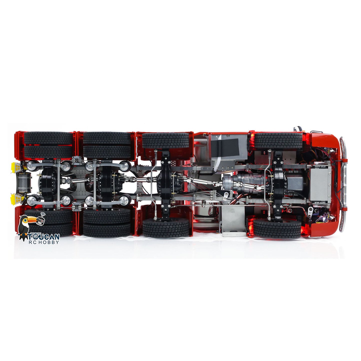 Toucan 1/14 770S 8x8 metal chassis RC tractor truck chassis with cab suspension