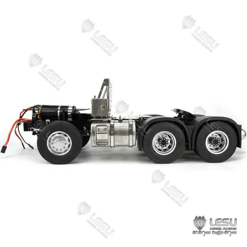 LESU 1/14 Metal 6*4 Chassis for Tractor Truck Model with 2Speed Transmission with 1/2 Transfer Case