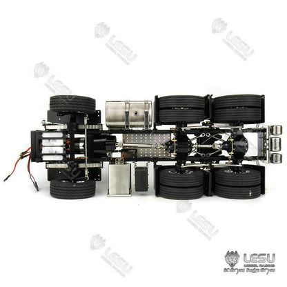 LESU 1/14 Metal 6*4 Chassis for Tractor Truck Model with 2Speed Transmission with 1/2 Transfer Case