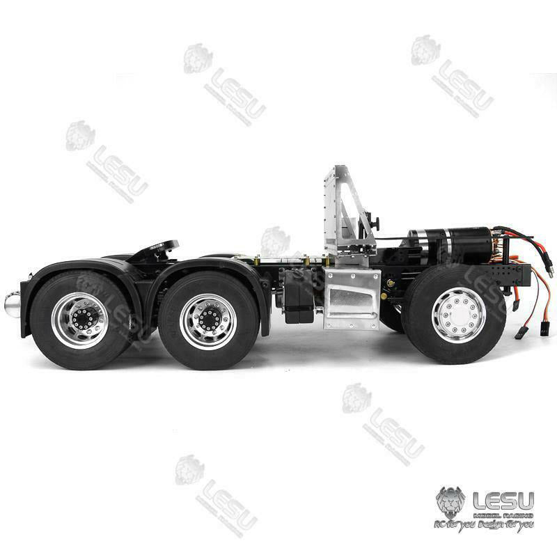 LESU 1/14 Metal 6*4 Chassis for Tractor Truck Model with 2Speed Transmission with 1/2 Transfer Case