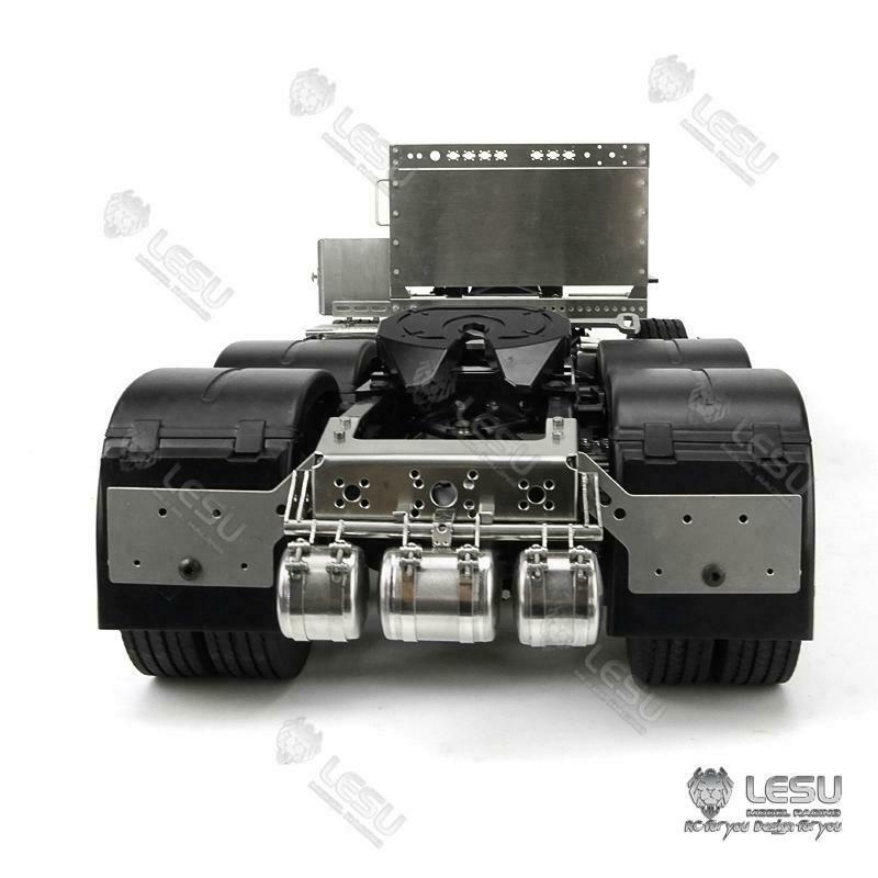 LESU 1/14 Metal 6*4 Chassis for Tractor Truck Model with 2Speed Transmission with 1/2 Transfer Case