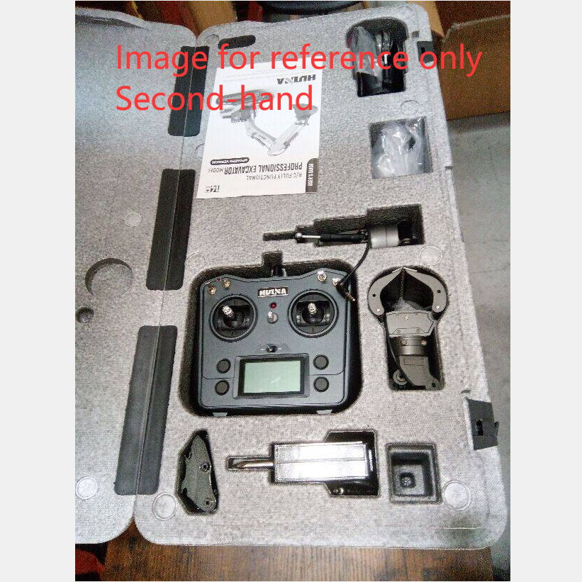Second Hand US Stock HUINA New Upgrade 580 1/14 Metal Excavator Model Engineering Vehicle Electric Ball Grabber 360 Rotating Shear Claw Sound Lights