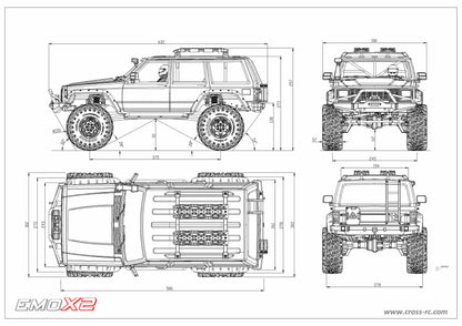 CROSSRC EMOX2 4WD RC Off-road 4X4 1/8 RC Crawler Car