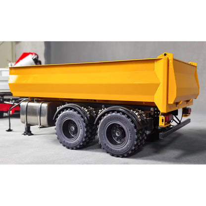 TOUCAN 2 Axles 1/14 Metal Dump Trailer Manual Support Legs for 6x6 Remote Control Tractor Truck RC Lorry Hydraulic Crane 4151 AK