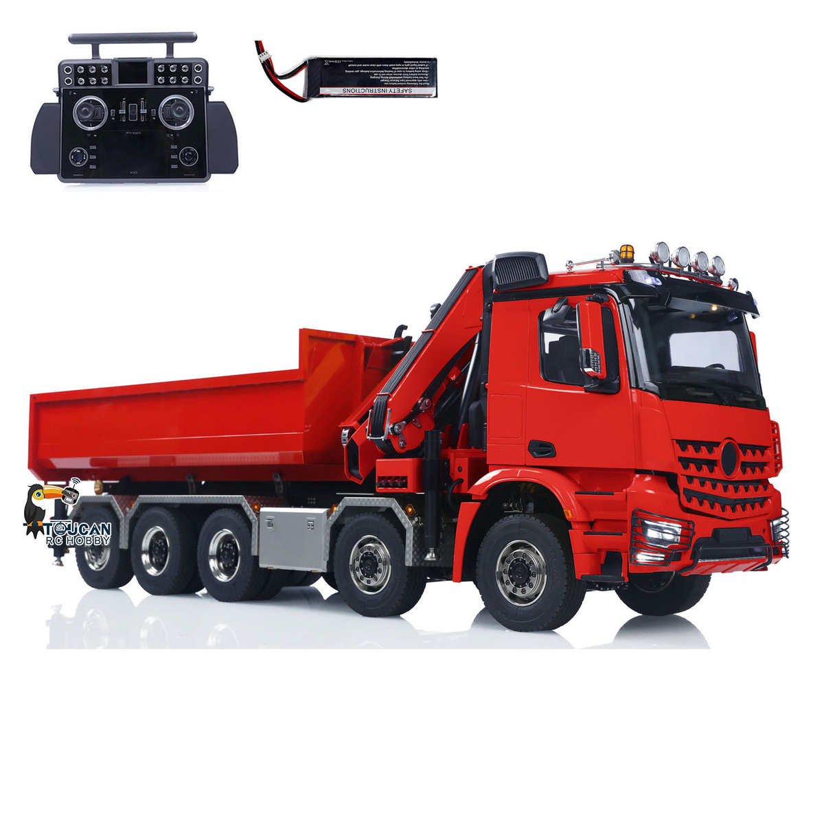 10x10 1/14 RC Hydraulikkran LKW Volldumper RTR XRLite Radio